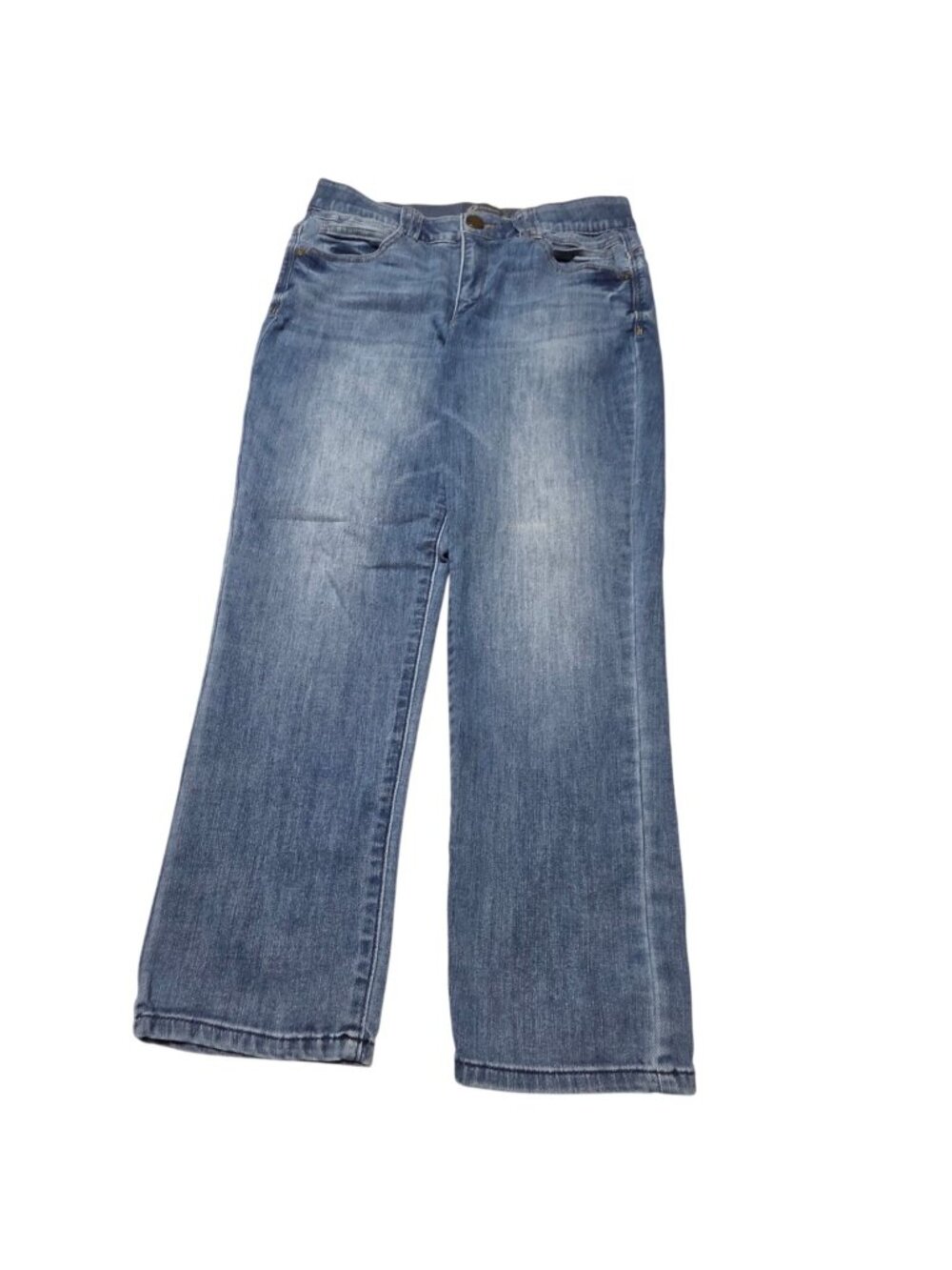 Democracy Ab Technology Jeans Size 10 Straight Leg Mid Rise Medium Wash Denim